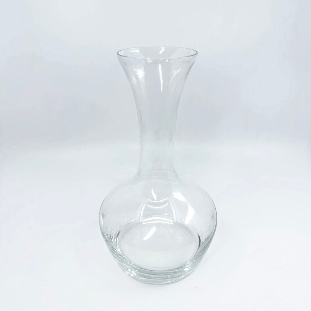 Vintage Wine Glass Decanter Modern Clear Glass Wide Bottom Narrow Neck Classic